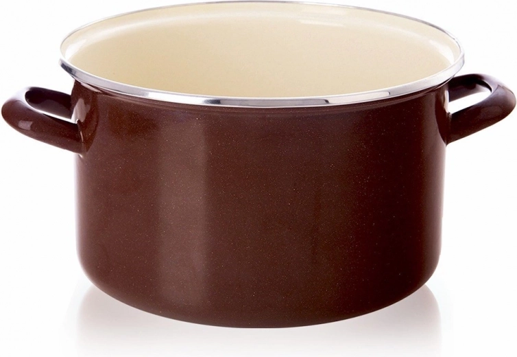 Oală emailată brown 26 cm, 6,5 l