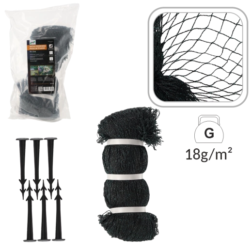 Plasă de protecție împotriva păsărilor 4 × 5 m (18 g/m²)