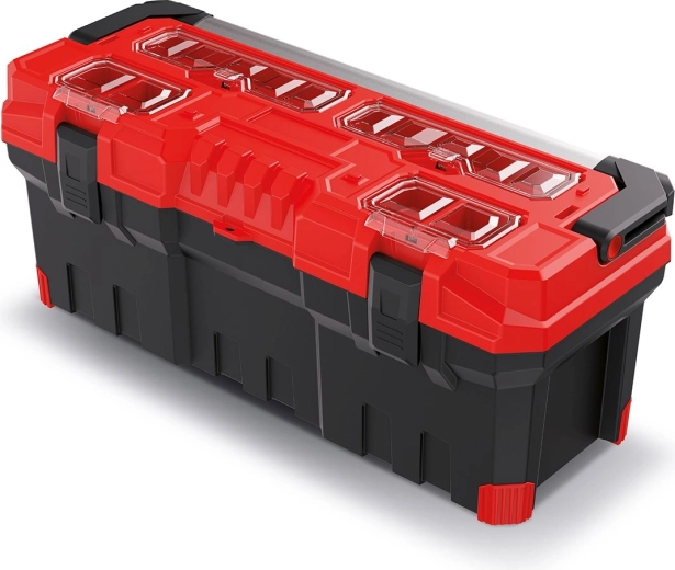Cutie din plastic pentru unelte cu mâner metalic TITAN PLUS 752 × 300 × 304 mm – roșie