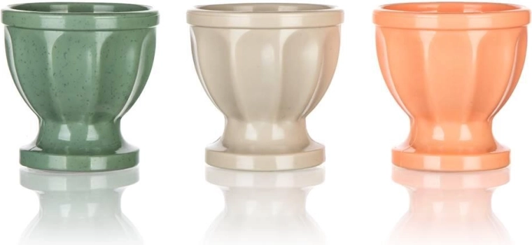 Căniță din plastic pentru ouă Culinaria, mix de culori, 3 bucăți