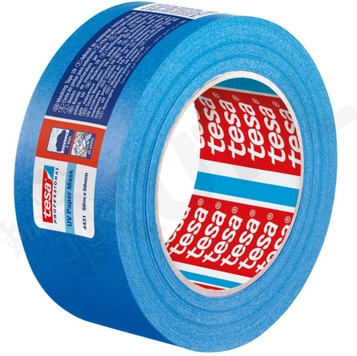Bandă de mascare UV 38 × 50 m albastră Tesa