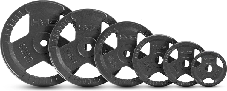 Disc din fontă HMS Hammertone cu mânere 15 kg (31 mm) antracit