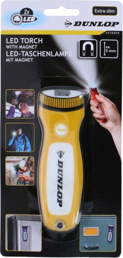 Lanternă DUNLOP 2× LED cu magnet