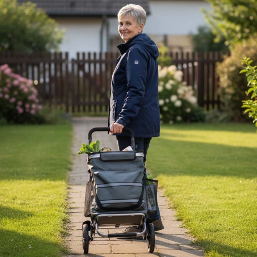 Manevrare confortabilă datorită roților mari