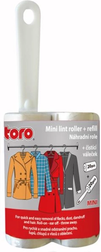 Rulou mini autoadezivă pentru curățare cu rezerve 2,8 × 7,5 cm