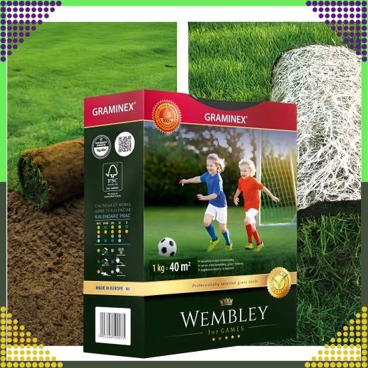 Amestec premium de gazon sportiv Wembley 1 kg