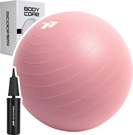 Minge de gimnastică BodyCore 65 cm roz - 1 buc