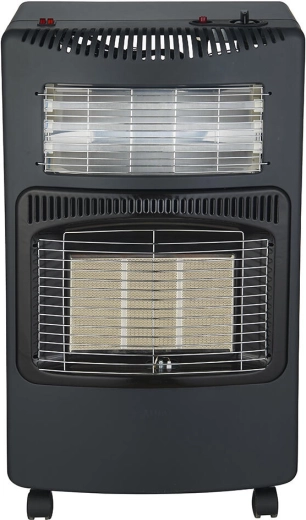 Sobe portabile combinate pe GPL și electricitate, cu roți