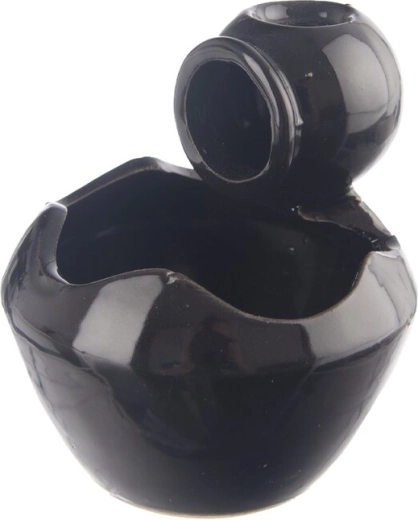 Cădelniță ceramică neagră 9 × 9 × 9 cm