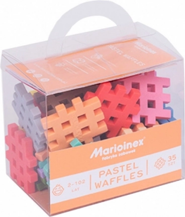 Cuburi Waffle Mini Pastel 35 piese