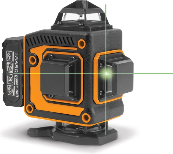 Laser în cruce Handy 3D/360° cu fascicul verde și accesorii