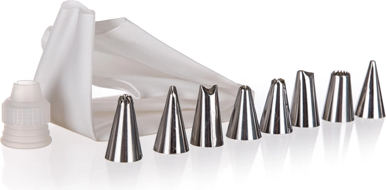 Pungă de decorat cu 8 duze din inox Culinaria