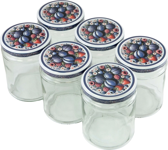 Set borcane pentru conserve Twist 540 ml cu capace 82 mm, 6 buc