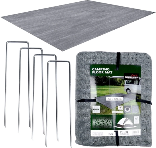 Covor de podea pentru cort și antreu 250 × 300 cm cu țăruși