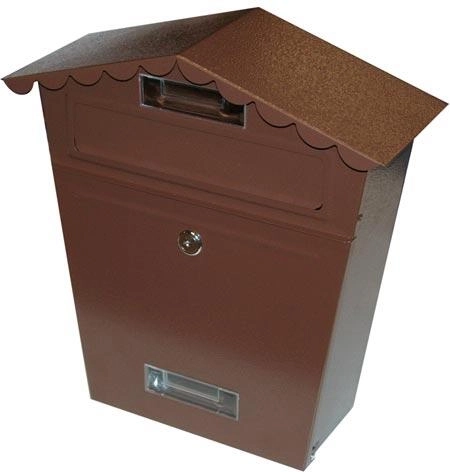 Cutie poștală cu copertină maro 290 × 360 × 105 mm