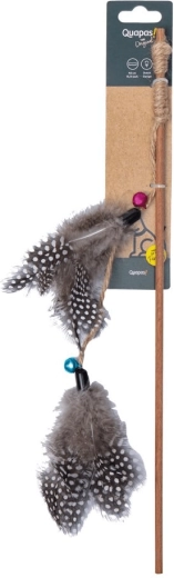 Quapas! undiță naturală pentru pisici cu pene duble