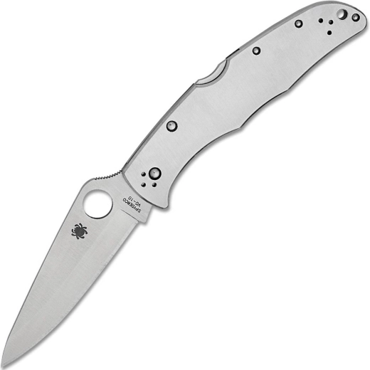 Spyderco Endura 4 cuțit de buzunar din oțel inoxidabil 9,5 cm, satin, integral metalic