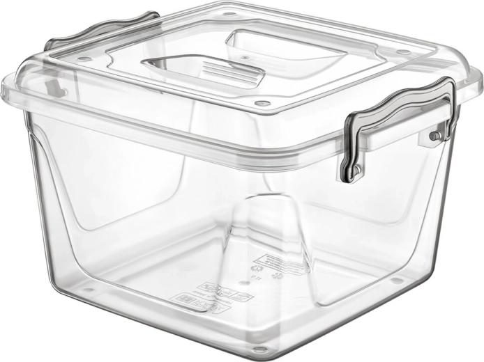 Cutie de depozitare din plastic Multi pătrată joasă 6 l