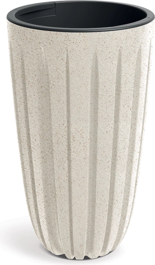 Ghiveci Eco Wood, alb, diametru 29 cm