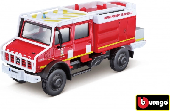 Vehicul de intervenție Bburago Mercedes‑Benz Unimog U5023 Pompieri 1:50
