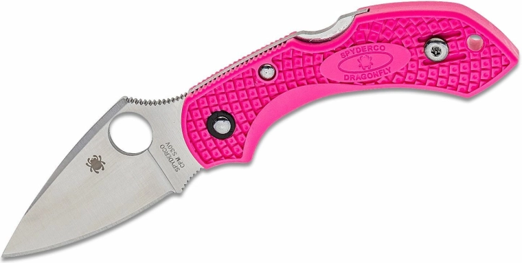 Spyderco Dragonfly 2 Pink cuțit de buzunar 5,8 cm, satin, roz, FRN