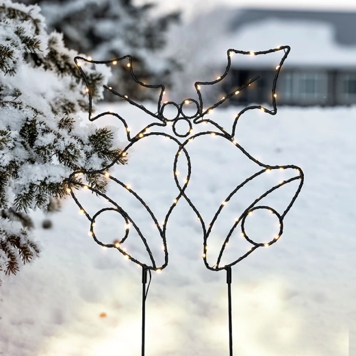 Solight decorațiune LED de exterior clopoței de Crăciun cu temporizator 50 cm, 100 LED