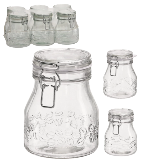 Borcan Comfort 790 ml cu închidere cu clemă