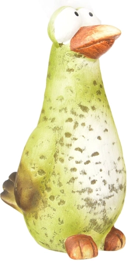 Păsărică decorativă din ceramică, verde, 29 cm
