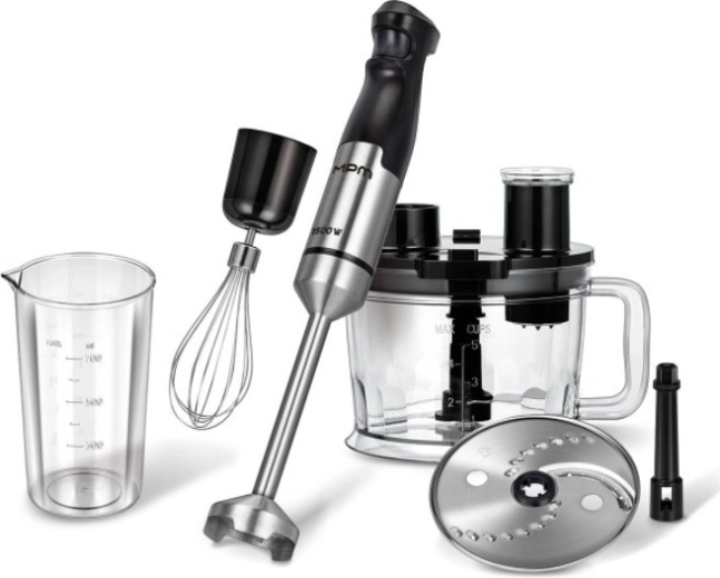 Set blender vertical MBL-39M 1500 W cu tocător și disc de feliere