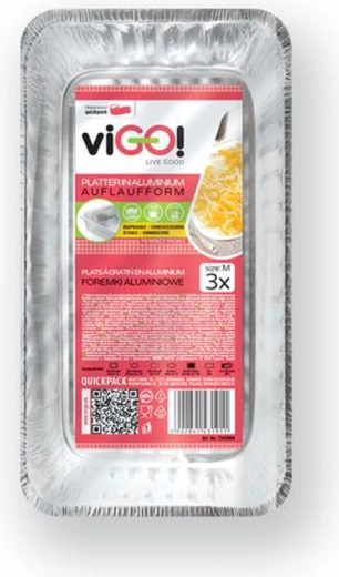 Tăvițe din aluminiu pentru grătar 3 buc 20 × 11,5 × 4 cm