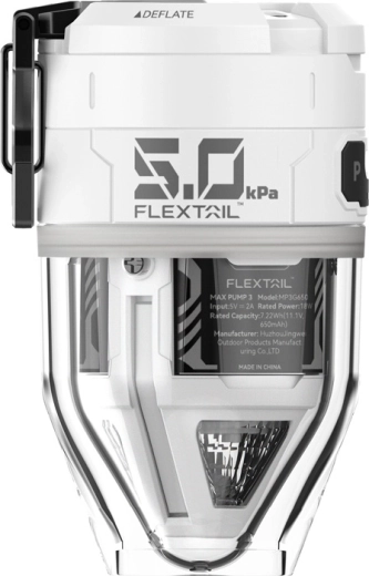 Flextail Max Pump 3 pompă electrică portabilă cu lanternă, albă