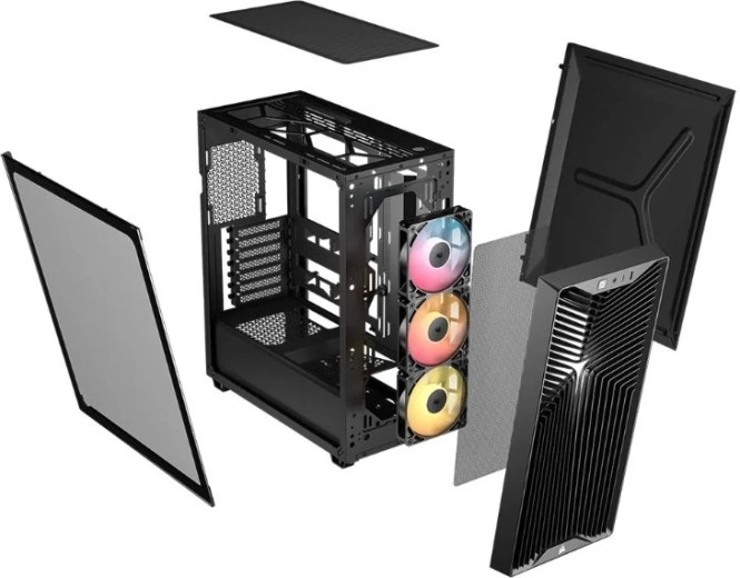 Construcție modulară și 3× RS120 ARGB în pachet
