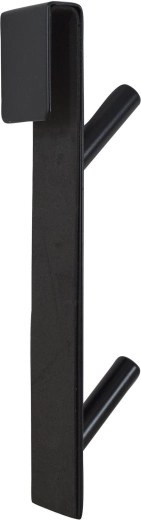 Agațatoare de ușă cu 2 cârlige din oțel inoxidabil, neagră