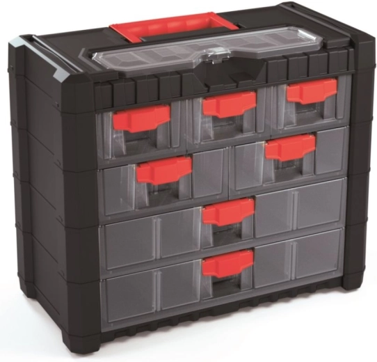 Organizator suspendat din plastic Multicase Cargo 400 × 200 × 326 mm, 7 sertare