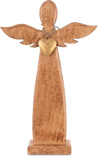 Figurină înger din lemn de mango 42 cm