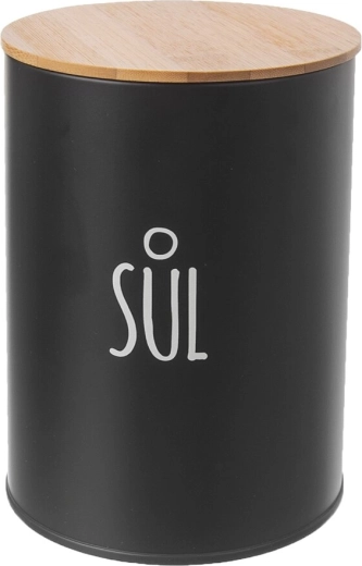 Design minimalist negru cu marcaj clar „Sare”