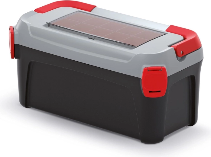 Cutie pentru scule cu mâner metalic SMART 50 cm, organizator în capac