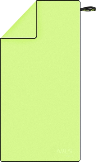 Prosop din microfibră cu uscare rapidă NILS aqua verde/negru 140 × 70 cm