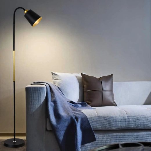 Design loft negru-auriu