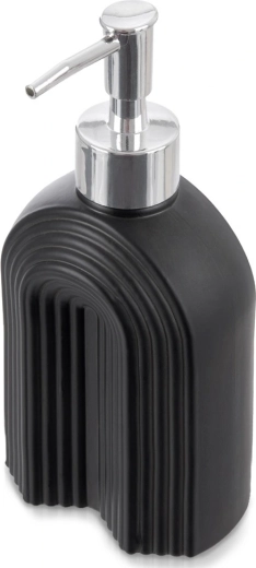 Dozator de săpun din sticlă, negru, 320 ml