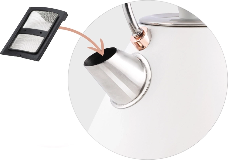 Picoară metalică cu filtru detașabil anticalcar