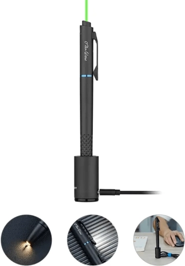 Versatilitate ridicată 4-în-1: pix, două LED-uri și laser verde