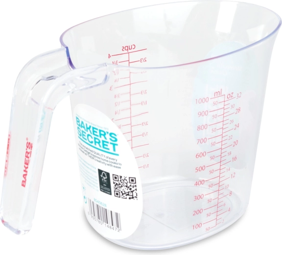Cană gradată Baker's Secret 1000 ml transparentă