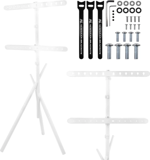 Stativ de podea pentru TV Maclean mc-182 alb pentru 37–80"