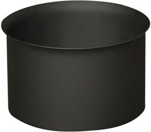 Guler de fum 150 mm, grosime 1,5 mm, negru