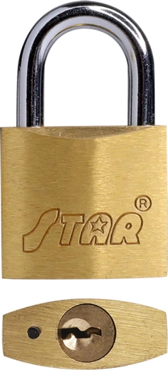 Lacăt STAR cu corp din alamă, 50 mm, 3 chei