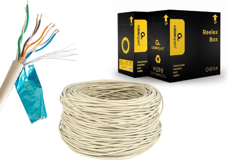 Cablu FTP ecranat Cat 5e CCA 305 m