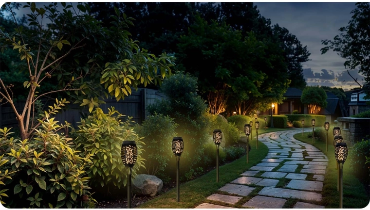 Lumină atmosferică cu efect de flacără