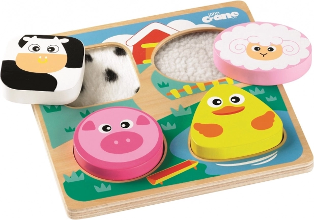 Puzzle senzorial de inserție Tidlo – fermă