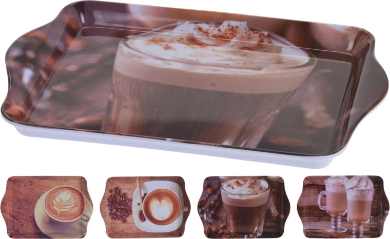 Tavă din melamină Cafea 21 × 14,3 × 2 cm, mix de decoruri